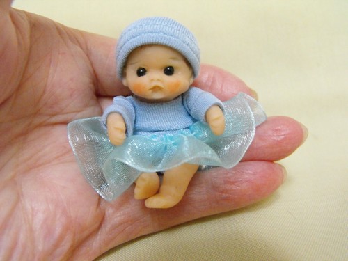 Ooak puppenhaus miniatur baby - ooak,