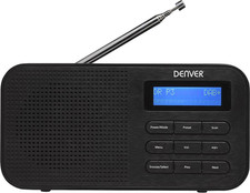 Denver DAB-42 DAB+ Kofferradio Radio UKW 10 Senderspeicher Dual-Alarm Schwarz
