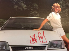 Autogrammkarte Steffi Graf Auto Opel weiß Druck