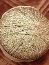 25g ONline Häkelgarn Gold + Silber 10 X Garn Fb. 02