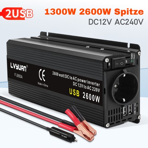 1300w 2600w wechselrichter 12v - 2600w,