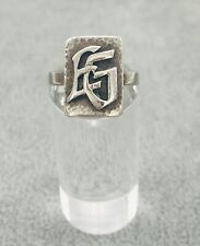 835/- Silber Siegelring Gr 52 ,E G , Initialen