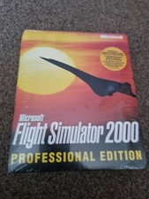 Microsoft Flight Simulator 2000 Professional Edition Big Box brandneu versiegelt