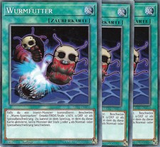 Yu-Gi-Oh! 3x LED2-DE050 Wurmfutter (Playset) Common 1.Auflage NEU!
