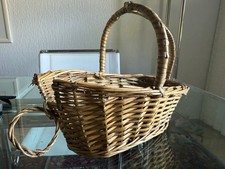 Flaschen-Korb,Weinflaschen-Halter,Natur-Korbgeflecht,29 cm Länge+22 cm Höhe