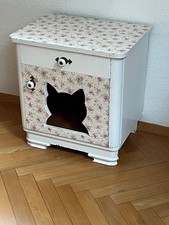 Katzenhöhle im Nachttisch shabbychic