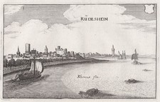 Rüdesheim am Rhein Hessen Ansicht Kupferstich Merian 1650