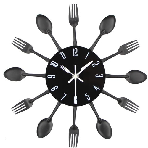 Edelstahl wanduhr besteck - wanduhr,