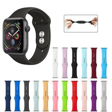 Apple Watch Silikon Sport Ersatz Armband Series 3 4 5 6 8 9 10 SE Ultra 38-49 mm