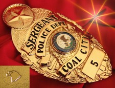 Obsolete police badge