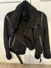 Zara Bikerjacke Damen Schwarz