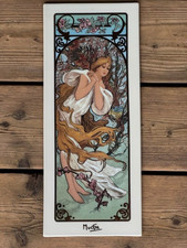 Goebel Fliese Mucha Spring 1897 Jugenstil 48.5x16 cm
