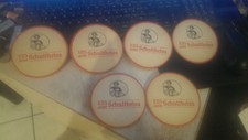 6 Bierfilze Bierdeckel Schultheiss Bier Berlin 125 Jahre 1967 gebraucht