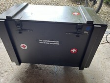 Schweizer Militär Patienten Bettwäsche Truhe