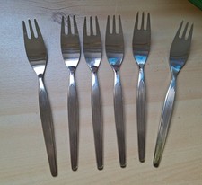 DDR Edelstahl Kuchengabeln, 6