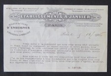 Facture PARIS 1926 ENSEIGNES