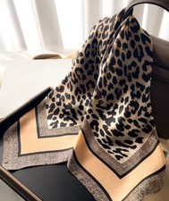 LUXUS SCHAL 68*68 SCARF KUNSTSEIDE CHARMEUSE BLOGGER TUCH ELEGANTES NOUGAT TOP