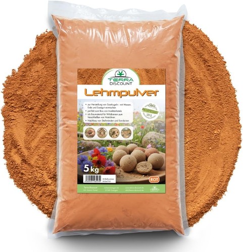 Naturlehm 5kg rot - , lehmpulver