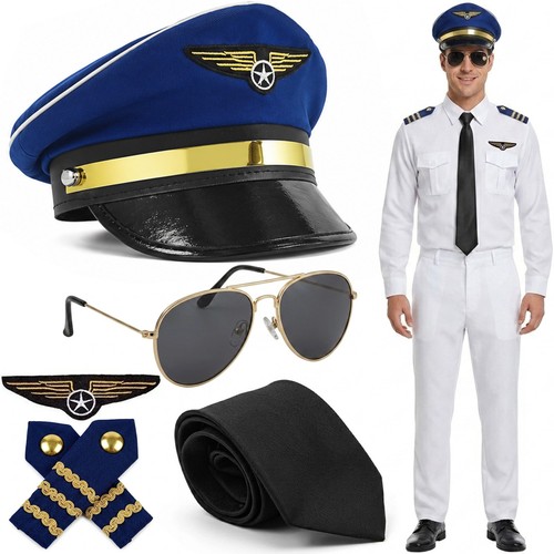 Piloten set fliegermütze - piloten,