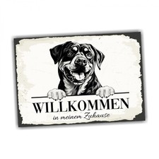 Hundeschild willkommen zuhause - hundeschild,