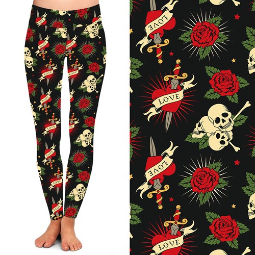 Love skulls bedruckte - skulls,