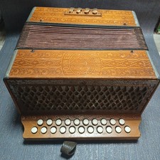 Rarität Sehr Altes Graviertes Vintage Retro Knopf Akkordeon Hohner Germany TOP