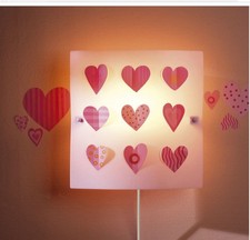 HABA Wandlampe Herzen Kinderzimmer Mädchen Wandleuchte Deko Wandlicht