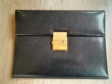 Dokumententasche Ordner Mappe Akten Organizer A4 Kunstleder schwarz