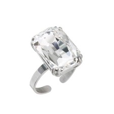 Magnetix Magnet Ring 5443 weißer Kristall (13mm ) Magnetschmuck