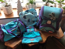 Marken Schulranzen Step by Setp, viel Zubehör, Motiv Delfin, Top!