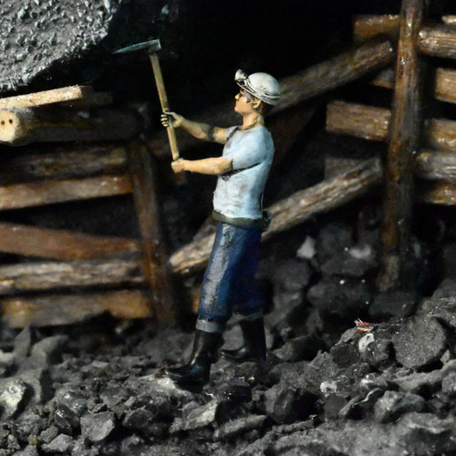 Hauer mit keilhaue - hauer, bergwerk
