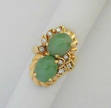 CHINESISCHE JADE/ BRILLANTEN 0,26ct RING GOLD Wert EUR 1998,-