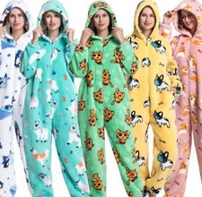 Flanell Pyjama Jumpsuit Oversized Decke Hoodie Sweatshirt Flauschige Pullover