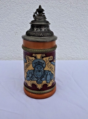 Alter bierkrug gambrinus - bierkrug, rex
