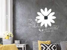 Wandtattoo Uhr Wanduhr Zitat
