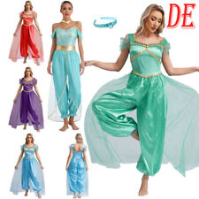 Damen Prinzessin Kostüm Orientalische Arabische Kleidung Tüll Pailletten Overall