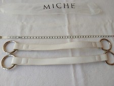 MICHE BAG - Griffe / Henkel  / Riemen aus Weißem Kunstleder mit Ringe
