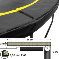 Magic Circle Randabdeckung 427-430 cm Schwarz Federabdeckung Trampolin Umrandung