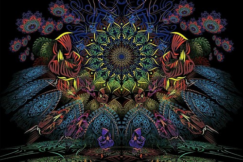Backdrop psychedelisch - uv,