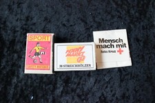 3er seltene alte Streichholzschachteln Zündholzschachtel Penny Markt Rotes Kreuz