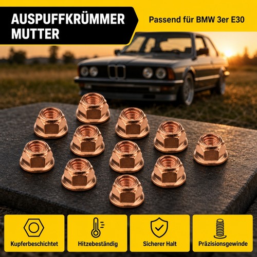 Auspuff sicherungsmuttern - auspuff, m8