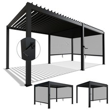 Lamellendach Anthrazit Garten