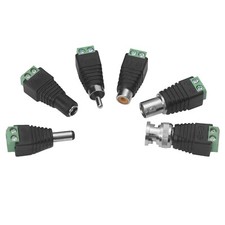 Hohlstecker Cinch BNC Stecker Buchse Kupplung Adapter Schraubklemme LED Kamera