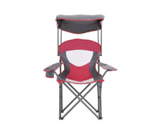 CAMP Campingstuhl Faltbar mit Becherhalter, Campingsessel Klappbar mit Sonnendac