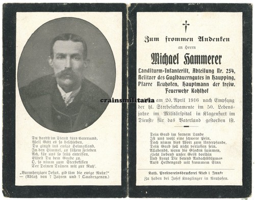 Orig sterbebild k soldat - k.u.k.,