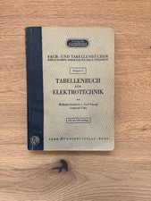 Elektriker Tabellenbuch 1949