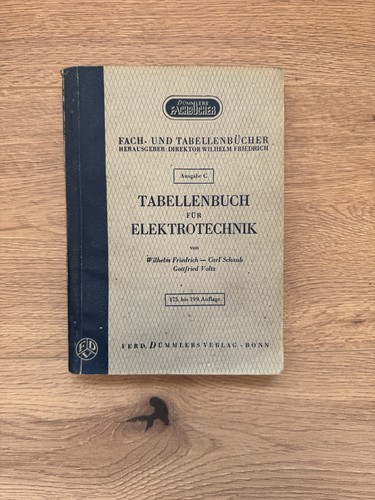 Elektriker tabellenbuch 1949 - elektriker,