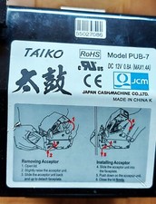 1 x Taiko Pub 7 Geldscheinakzeptor + Zubehör, für ADP Gauselmann Spielautomaten 