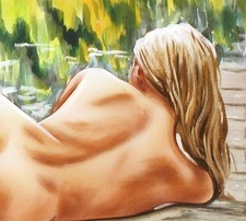 "FANTASIE DER SINNE" Bild Motiv No. 217 Akt Erotik Grafik Bild Erotic Graphic