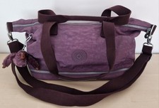 KIPLING HANDTASCHE TASCHE SCHULTERTASCHE LILA MIT AFFE -- TOP ZUSTAND --